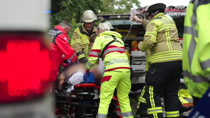 Großeinsatz nach einem Busunfall